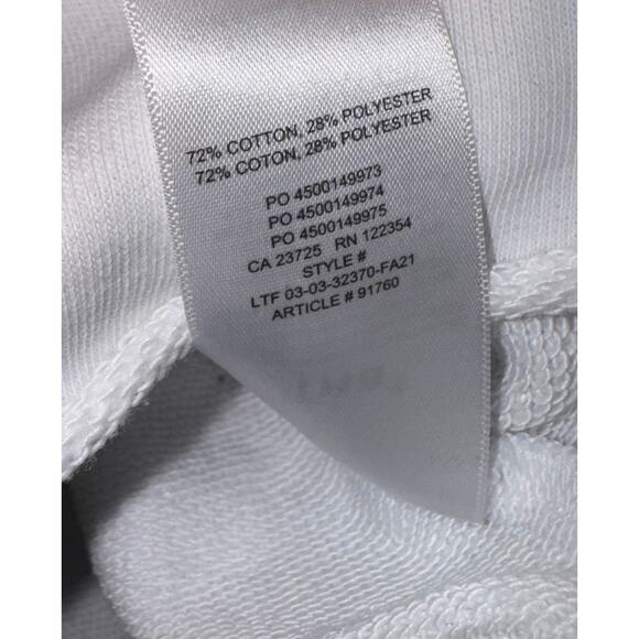 Aritzia Tna Airy Cropped Fleece Sweatshirt White Women's 2XS Oversized Old Money - Picture 8 of 8